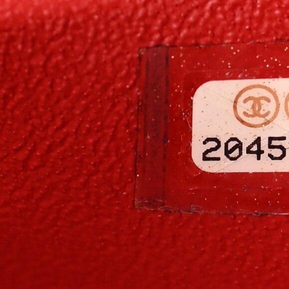 Chanel Lambskin Quilted Clutch with Chain Flap Red Shoulder Bag - Picture 8 of 8